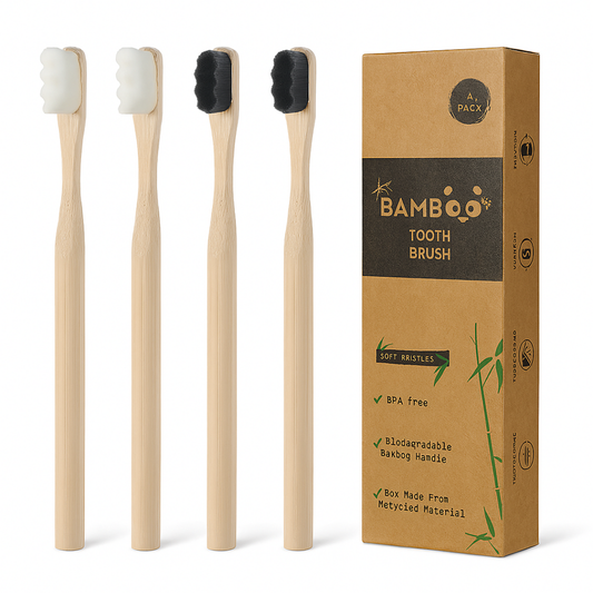 Brosse à Dents Bambou Ultra-Douce – Lot de 4